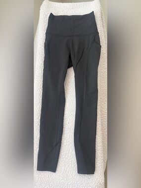 Lululemon Fast & Free 25” Black High Rise Leggings Size 4